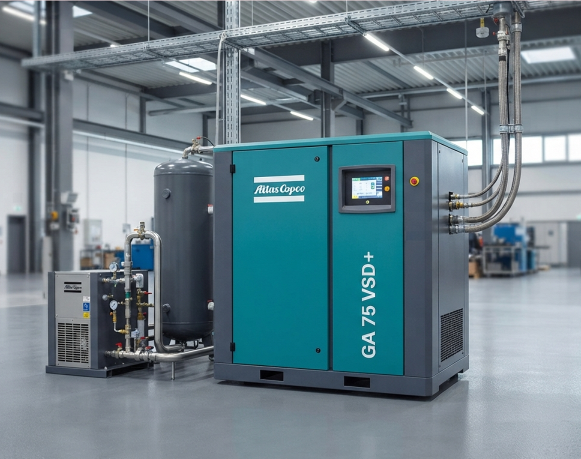 Atlas Copco GA 37-90 Oil-Injected Screw Compressor