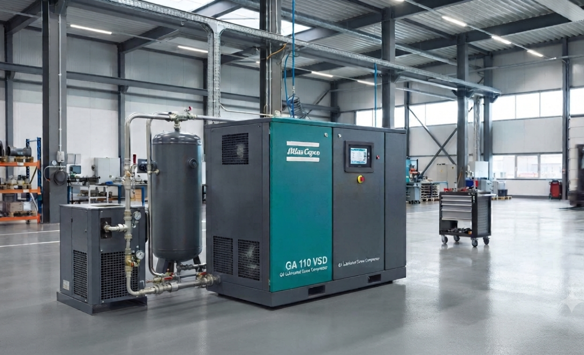 Atlas Copco Industrial GA 37+ - 45+ Oil-Injected Rotary Screw Compressor