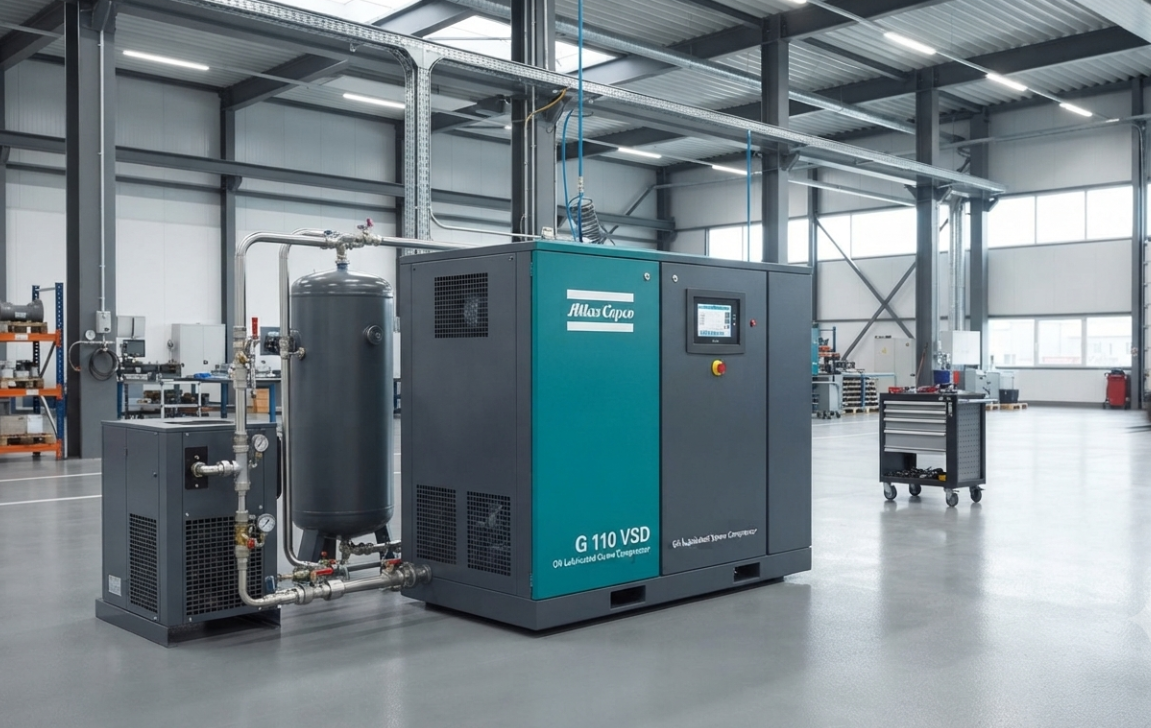 Atlas Copco Industrial Oil-Lubricated Screw Compressor G (VSD)